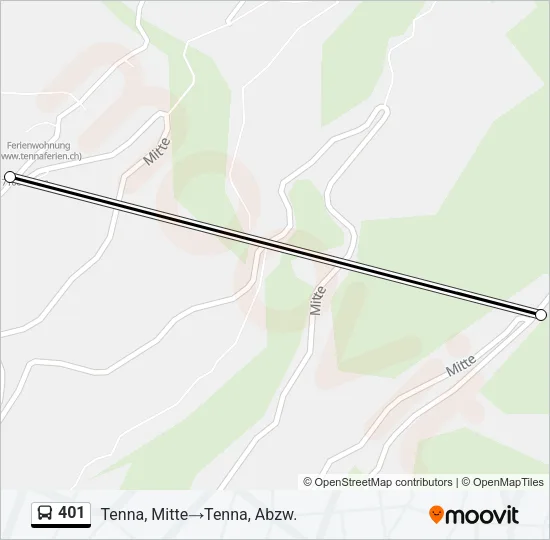 401 Bus Line Map