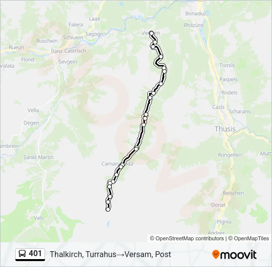 401 Bus Line Map