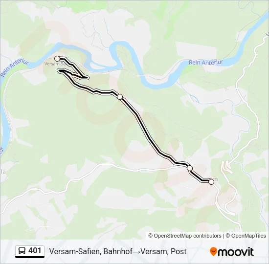 401 Bus Line Map