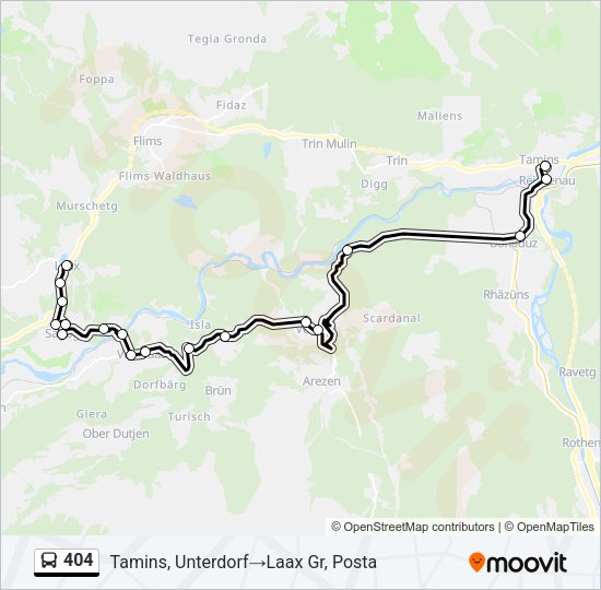 404 Bus Line Map