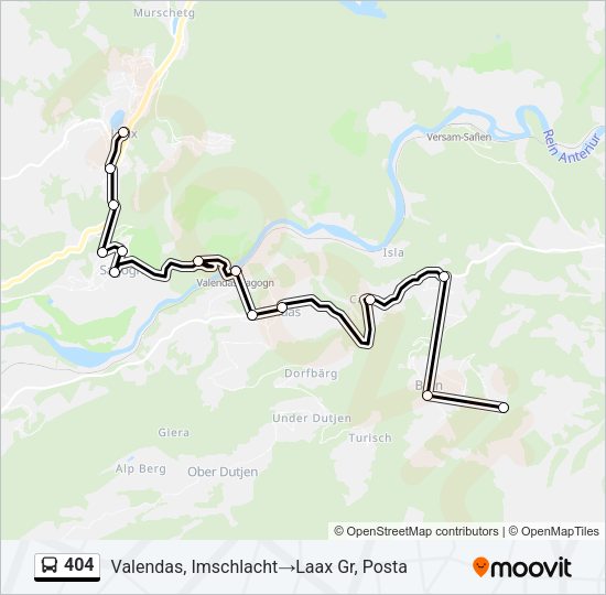 404 Bus Line Map