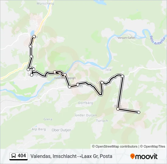 404 Bus Line Map