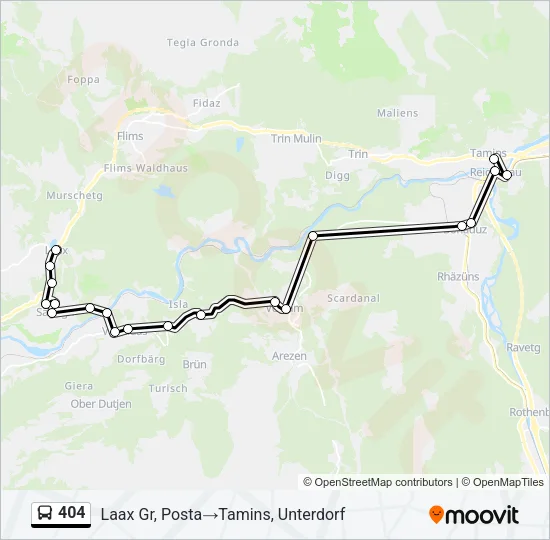 404 Bus Line Map