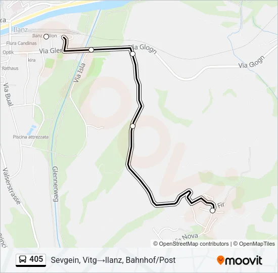 405 Bus Line Map