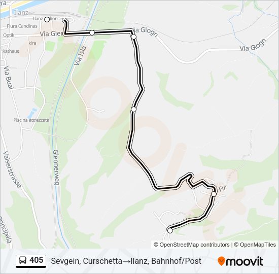 405 Bus Line Map