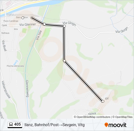405 Bus Line Map