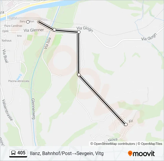 405 Bus Line Map