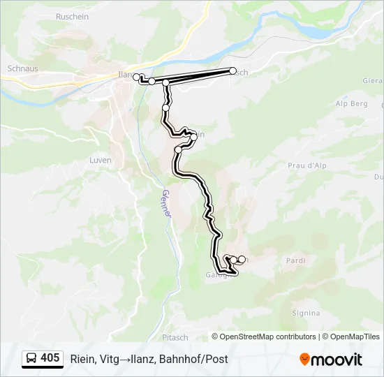 405 Bus Line Map