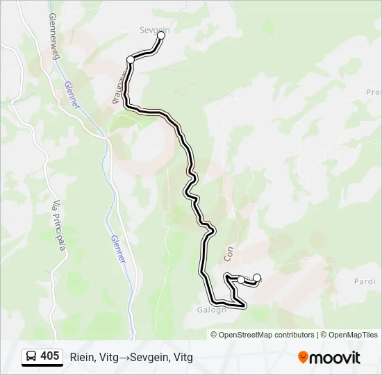 405 Bus Line Map
