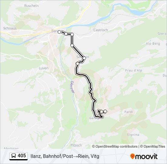 405 Bus Line Map