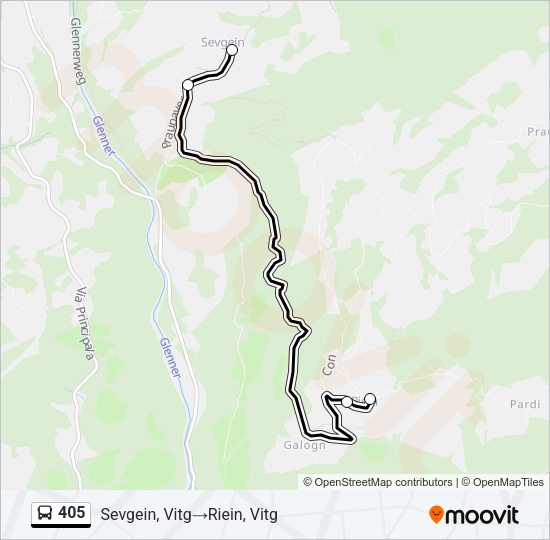 405 Bus Line Map