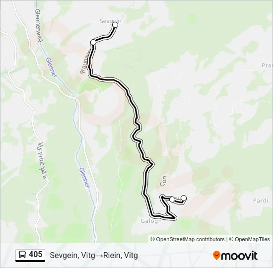 405 Bus Line Map