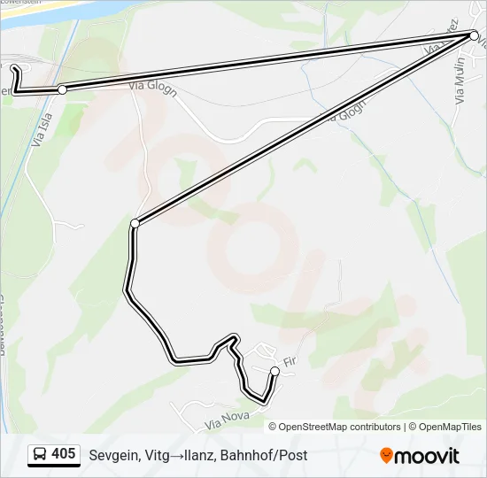 405 Bus Line Map