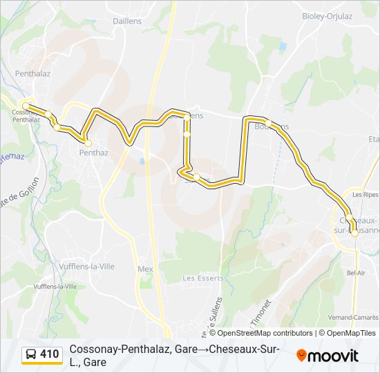 410 Bus Line Map