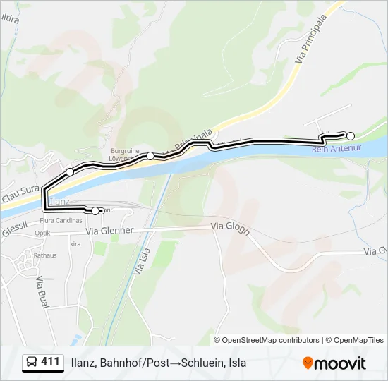 411 Bus Line Map