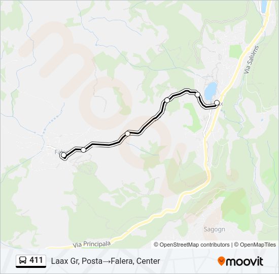411 Bus Line Map