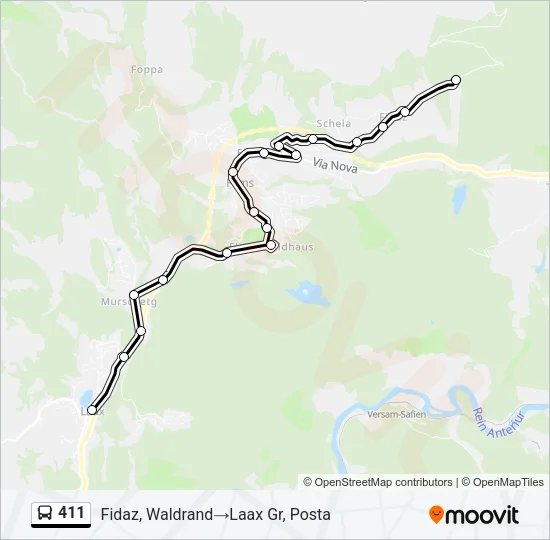 411 Bus Line Map