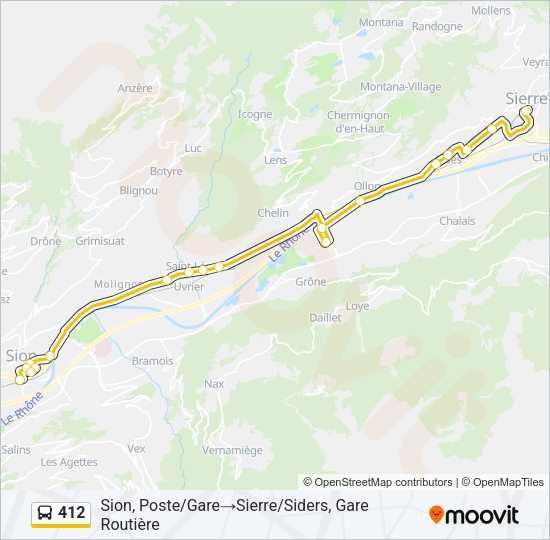 412 Bus Line Map