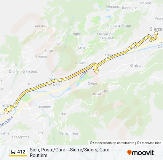 412 Bus Line Map