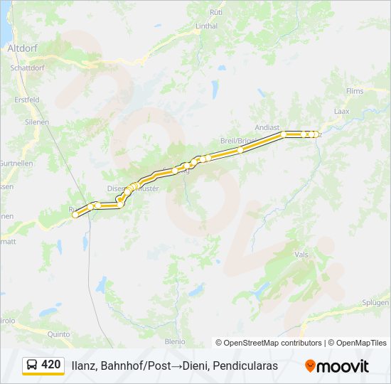 420 Bus Line Map