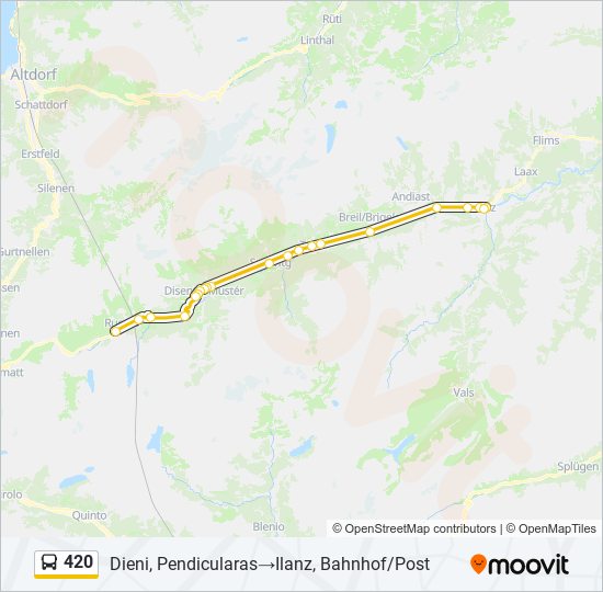 420 bus Line Map