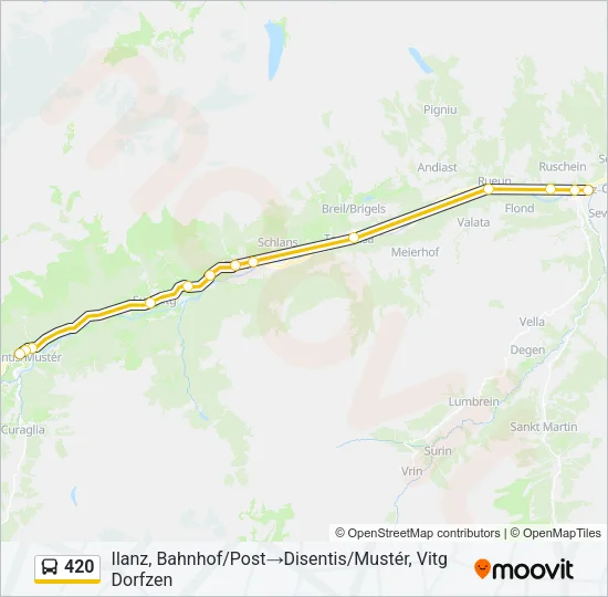 420 Bus Line Map