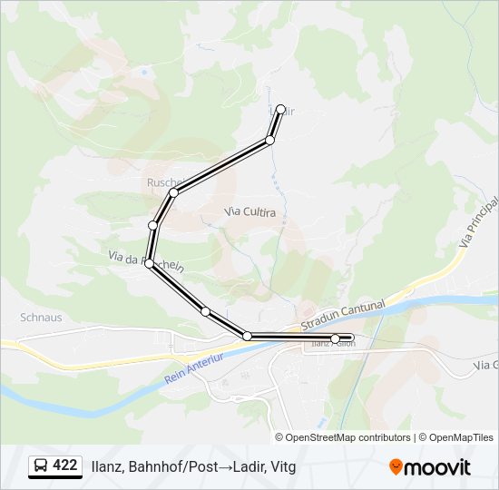 422 Bus Line Map