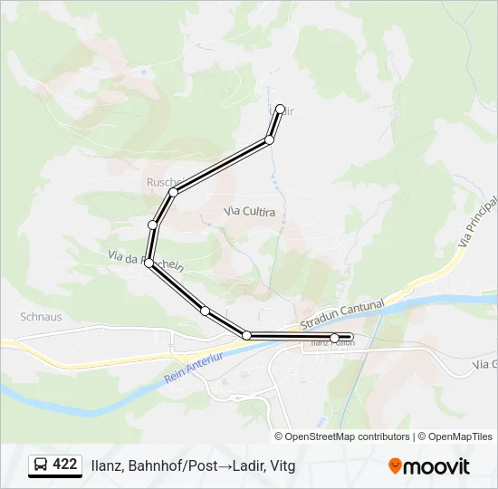 422 Bus Line Map