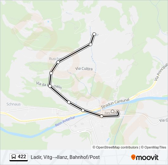 422 Bus Line Map