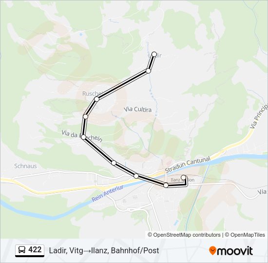 422 Bus Line Map