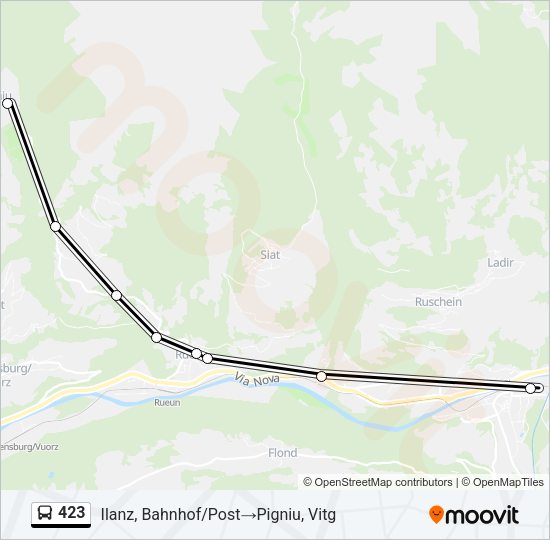 423 Bus Line Map