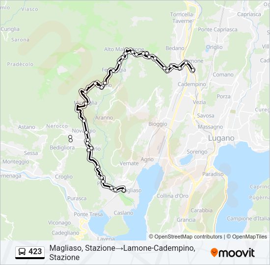 423 Bus Line Map