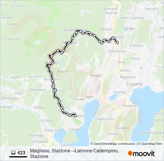 423 Bus Line Map
