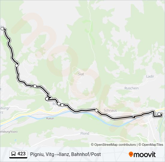 423 Bus Line Map