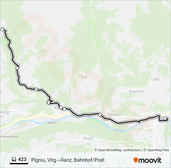 423 Bus Line Map