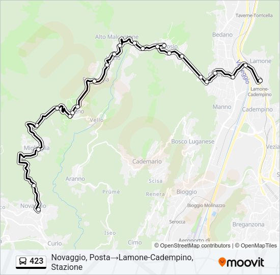 423 Bus Line Map