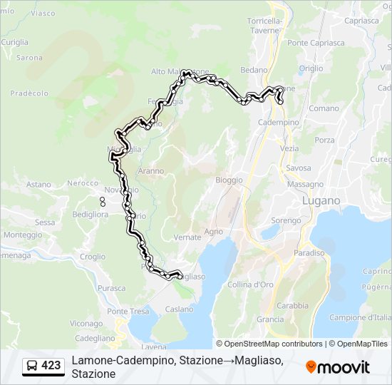 423 Bus Line Map