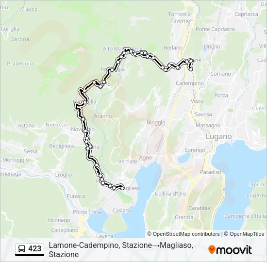 423 Bus Line Map