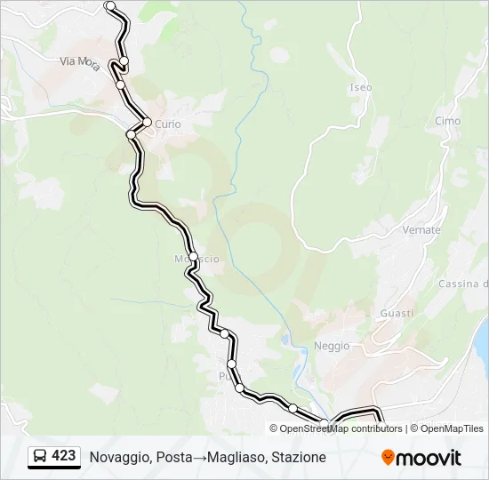 423 Bus Line Map