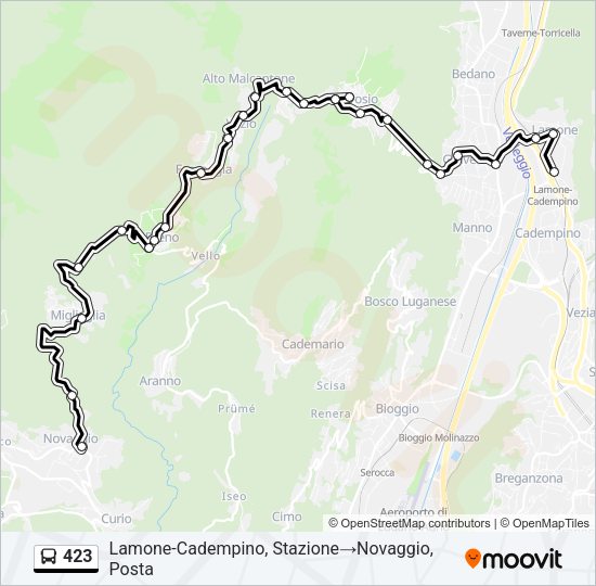 423 Bus Line Map