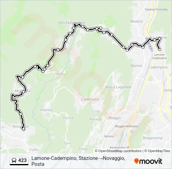 423 Bus Line Map