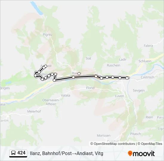 424 Bus Line Map
