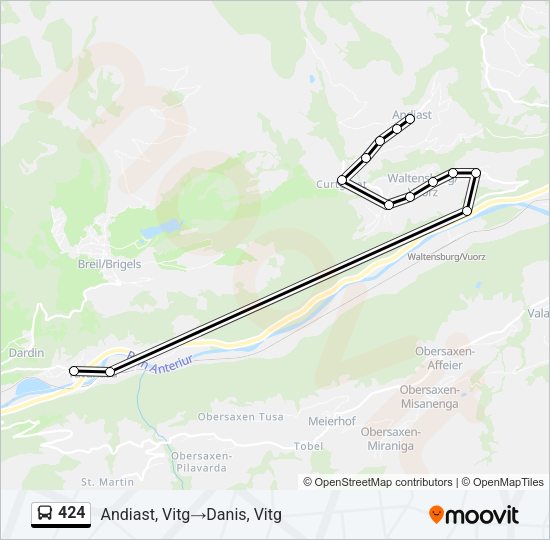 424 Bus Line Map