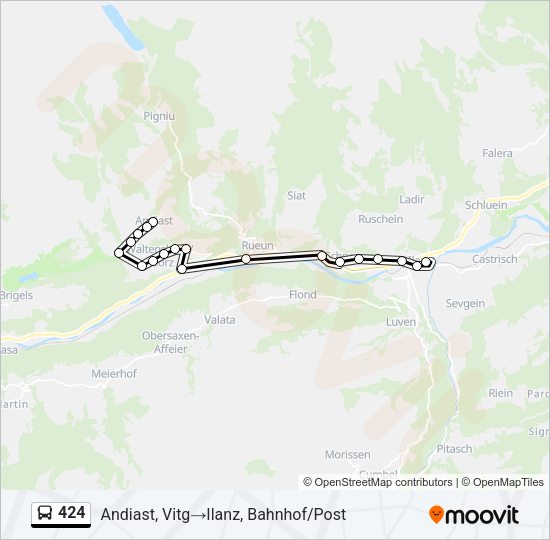 424 Bus Line Map