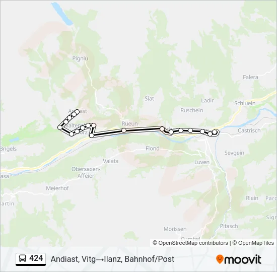 424 Bus Line Map