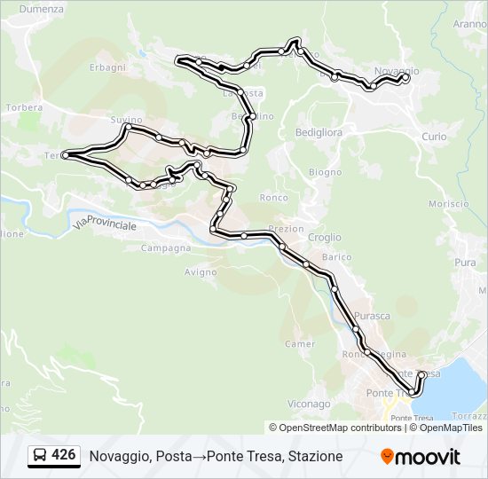 426 Bus Line Map