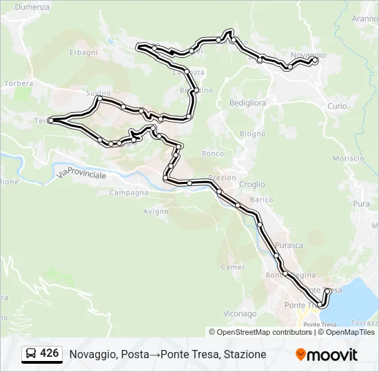 426 Bus Line Map
