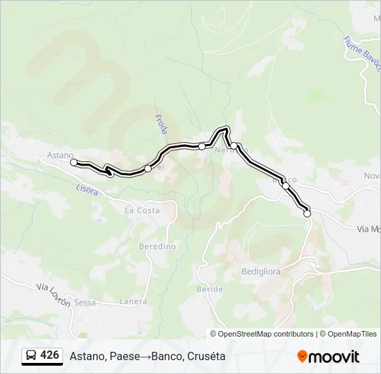 426 Bus Line Map