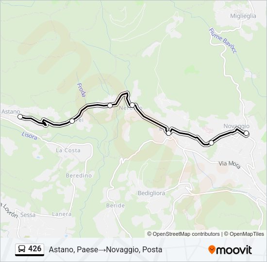 426 Bus Line Map