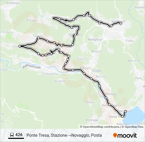 426 Bus Line Map